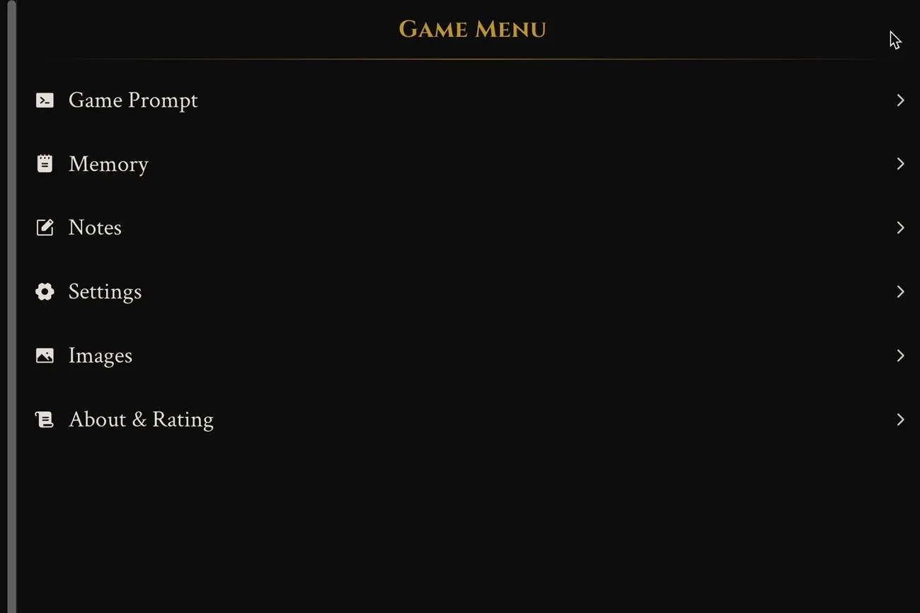 The Game Menu
