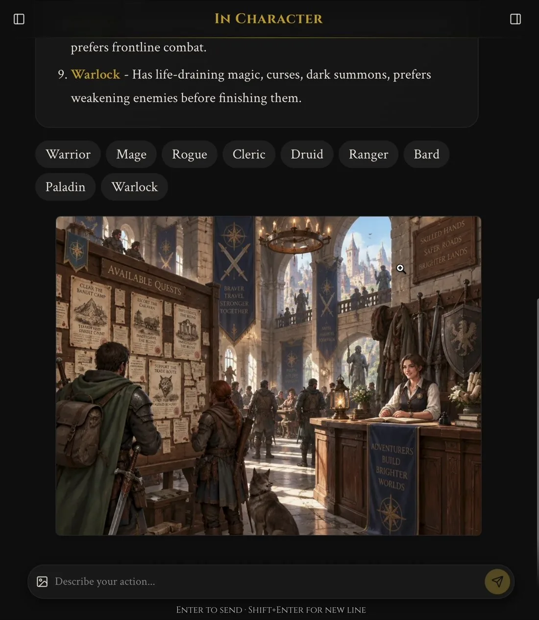 A generated image in the story