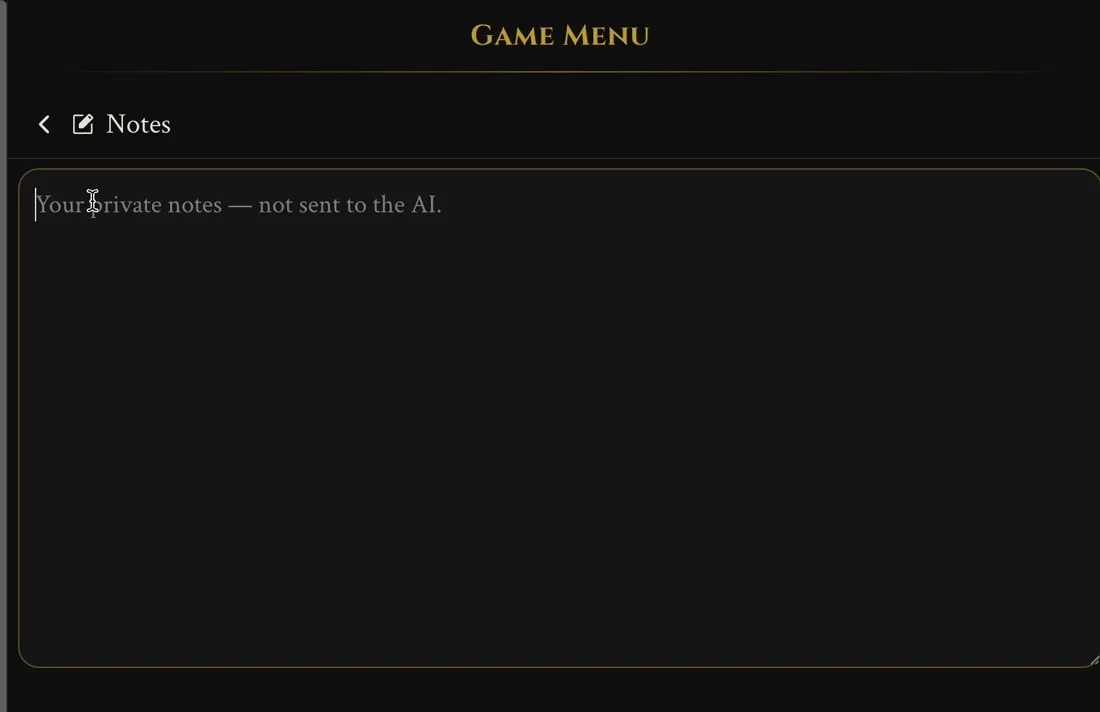 The Notes tab